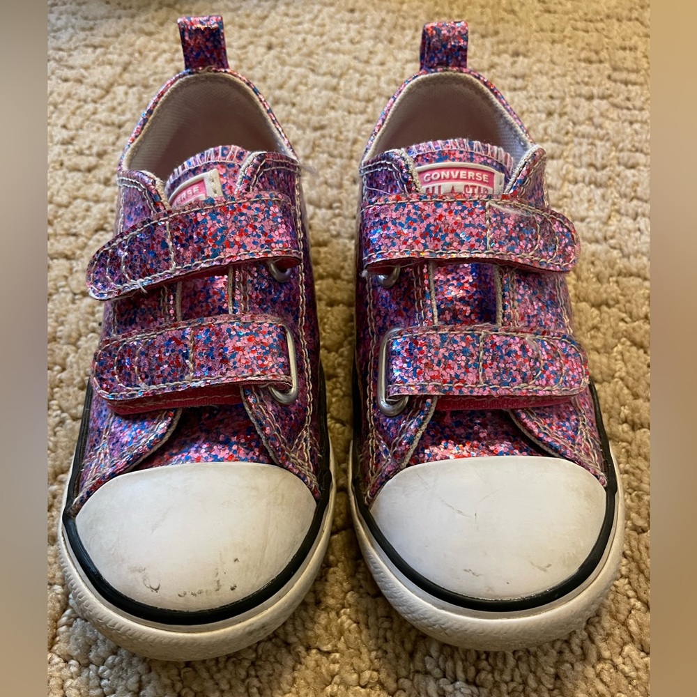 Girls glittery Converse All Star size 10